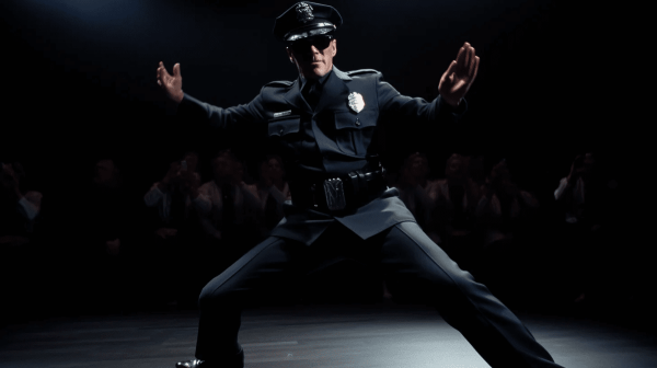 Танец Т-1000 в облике полицейского
