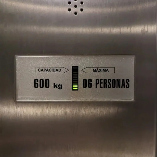 Этот лифт показывает, насколько он загружен