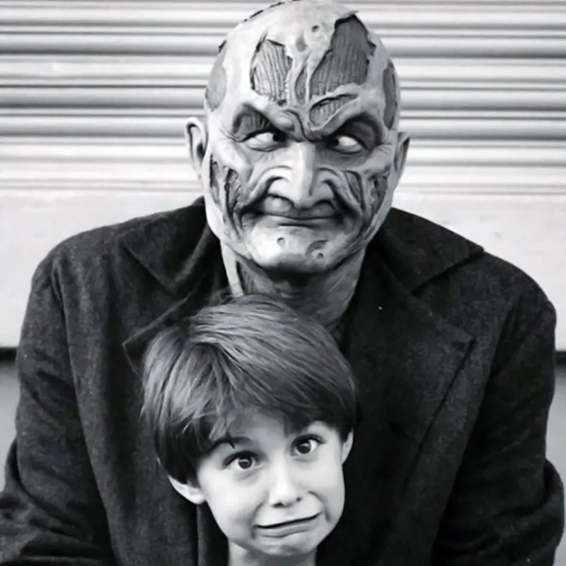 На съемках фильма «Кошмар на улице Вязов», 1984 год, США