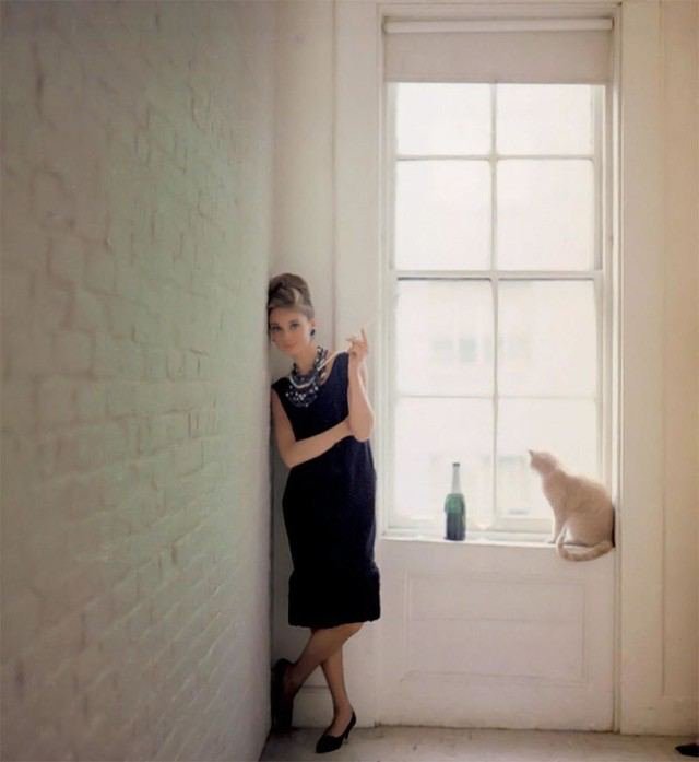 Одри Хепберн и чудесный кот из фильма &quot;Завтрак у Тиффани&quot;