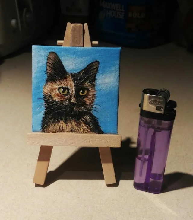 Мне нравится рисовать миниатюрных кошек