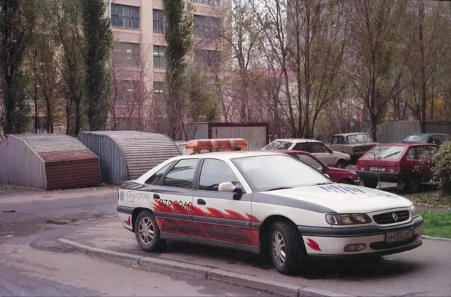 Автомобиль из передачи «Дорожный патруль». Москва, 1998 год.