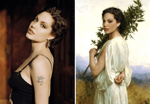 Анджелина Джоли на картине «Branche de Laurier» Вильяма Бугро