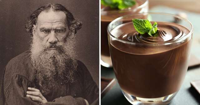 Писатель Лев Толстой — шоколадный кисель