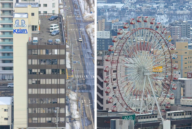 На крышах японских зданий можно увидеть стоянку для автомобилей и колесо обозрения