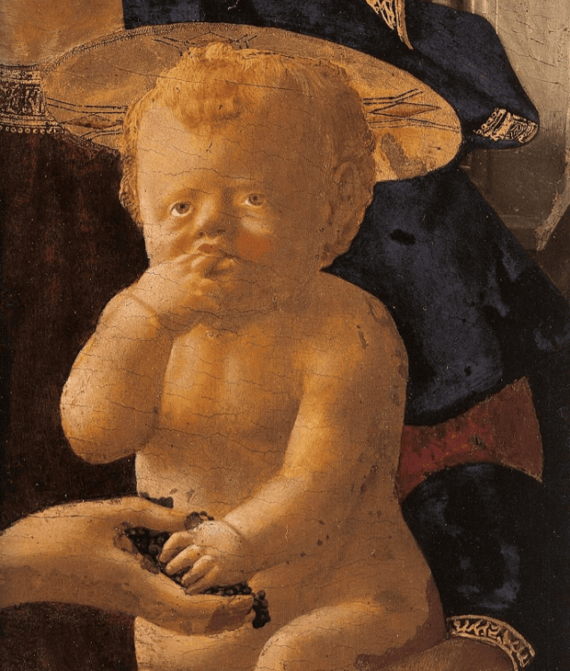 Картина художника Мазаччо «Богородица и дитя», 1426 год