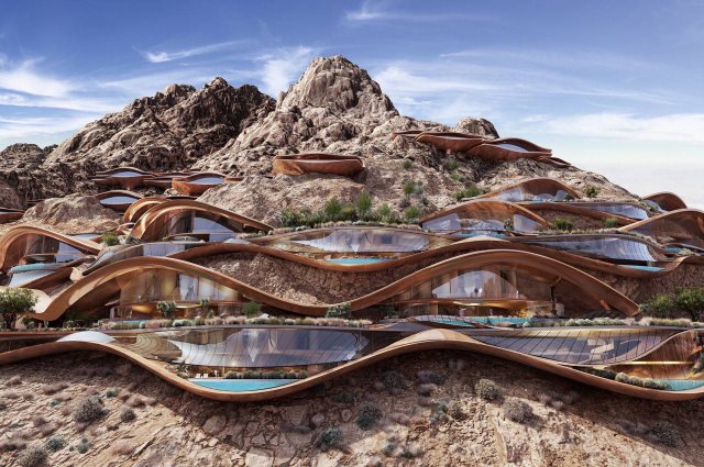 Саудовская Аравия показала проект отелей W и JW Marriott в горном курорте Trojena