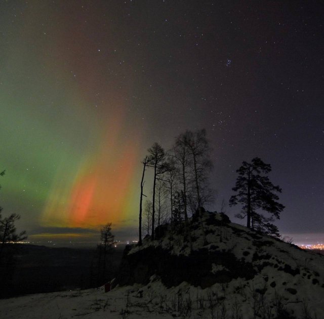 В Ленинградской области прошло северное сияние - ярчайшее за последние 30 лет