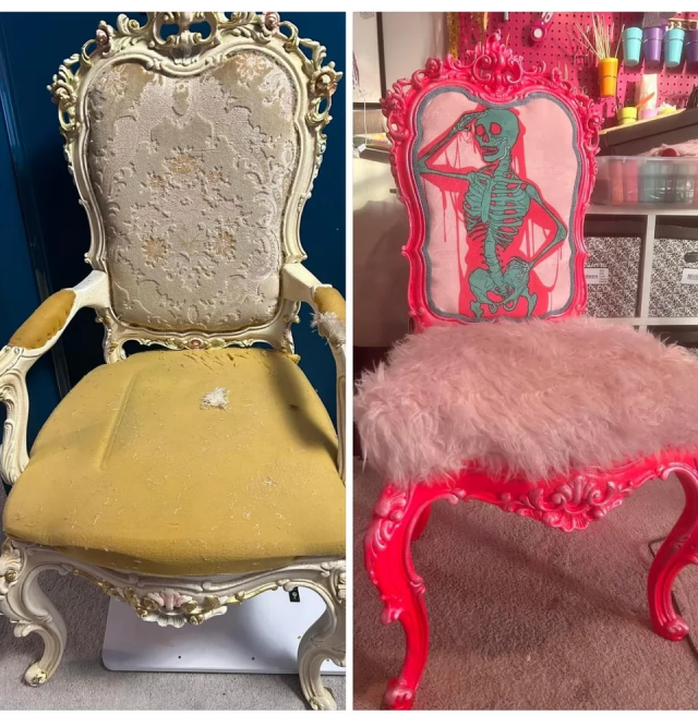 Розовая модернизация кресла