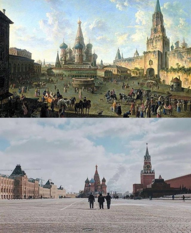 Небольшое сравнение Москвы &quot;тогда&quot; и &quot;сейчас&quot;