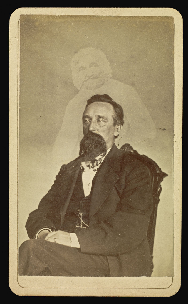 Джон Гловер с призраком старой леди, 1850 год