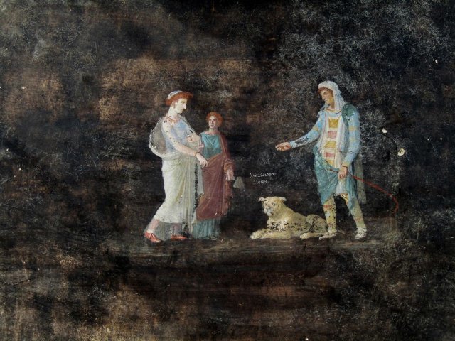Фрески, которые нашли при раскопках в Помпеях
