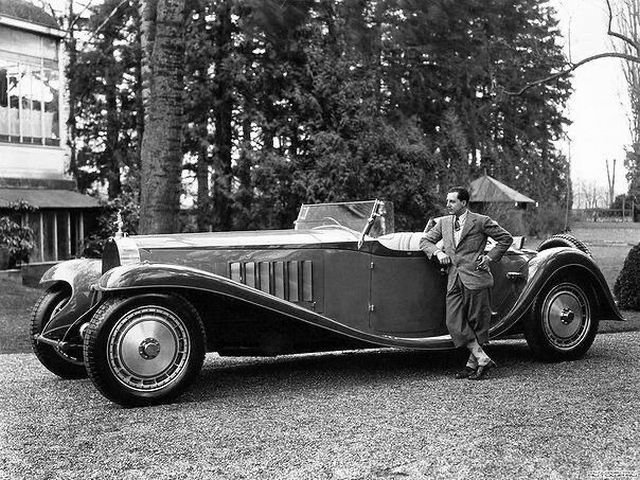 Жан Бугатти со своим творением - Bugatti Type 41 Royale