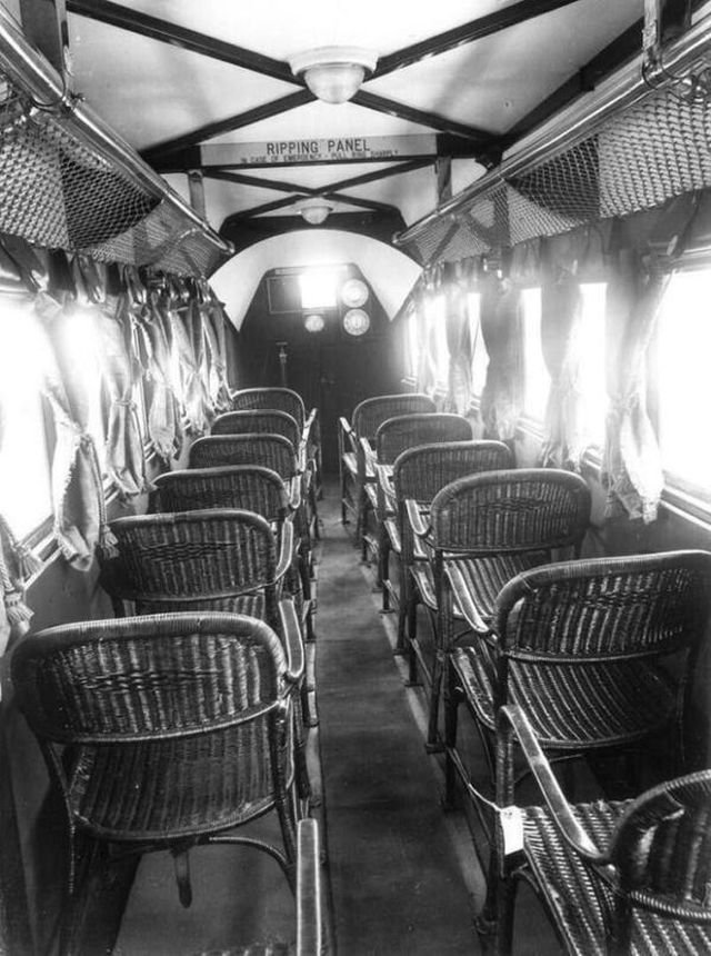 Салон самолёта компании Imperial Airways, Англия , 1936 год.