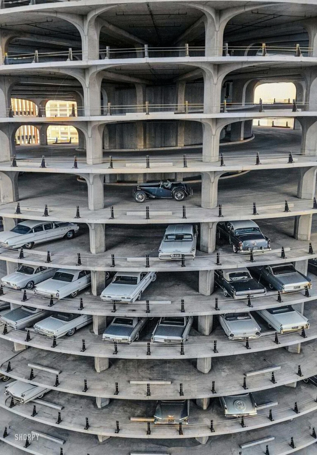 Многоуровневая парковка Marina Towers. Чикаго, 1963 год