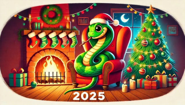 Красивые открытки на Новый год 2025
