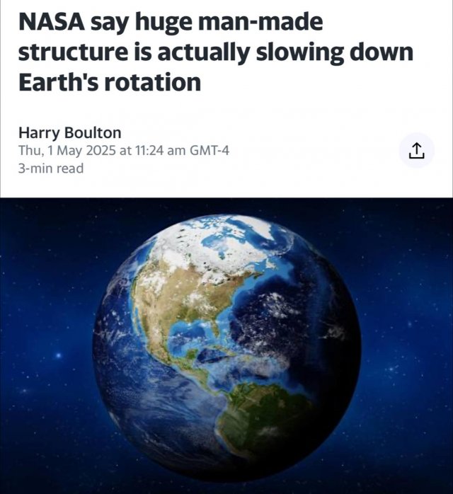 NASA: Китай замедлил вращение Земли и удлинил день NASA: Китай замедлил вращение Земли и удлинил день