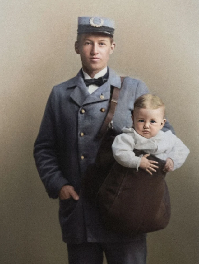 Почтовые службы в 1900-х занимались доставкой детей, США