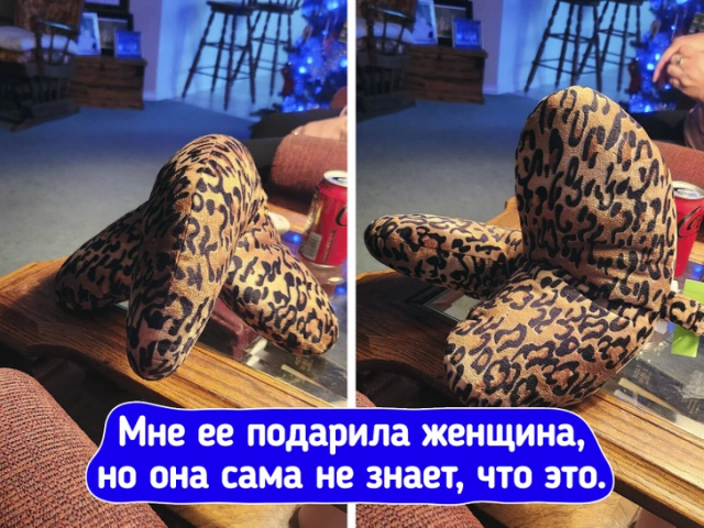 1. «Какой-то странный предмет из ткани. Похоже на дорожную подушку, но слишком уж многоконечная»