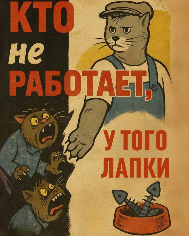 Нейросеть добавила котиков на знаменитые советские плакаты Нейросеть добавила котиков на знаменитые советские плакаты