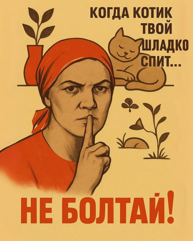 Нейросеть добавила котиков на знаменитые советские плакаты
