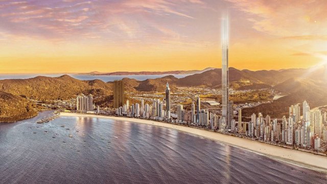 Строящийся жилой небоскреб Senna Tower на побережье Санта-Катарина в Бразилии