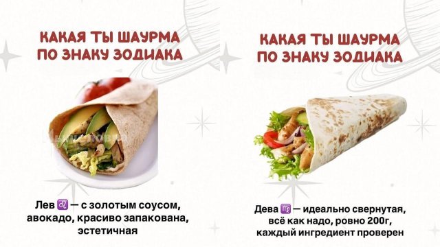 Какая вы шаурма по знаку зодиака