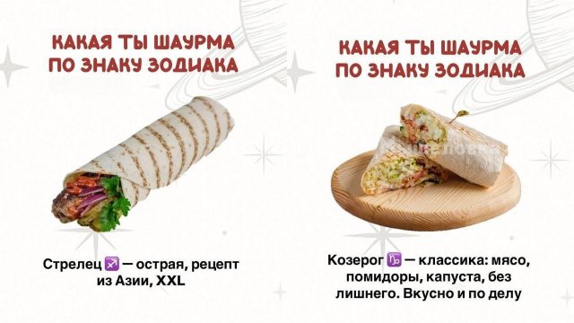 Какая вы шаурма по знаку зодиака