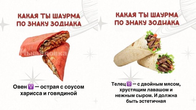 Какая вы шаурма по знаку зодиака