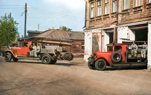 Выезд по тревоге ВПЧ-18. Москва, 1950-1953 год. Выезд по тревоге ВПЧ-18. Москва, 1950-1953 год.