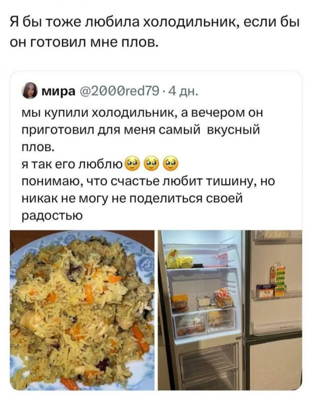 Вот бы этот холодильник ещё и вышивать мог и на машинке тоже Вот бы этот холодильник ещё и вышивать мог и на машинке тоже