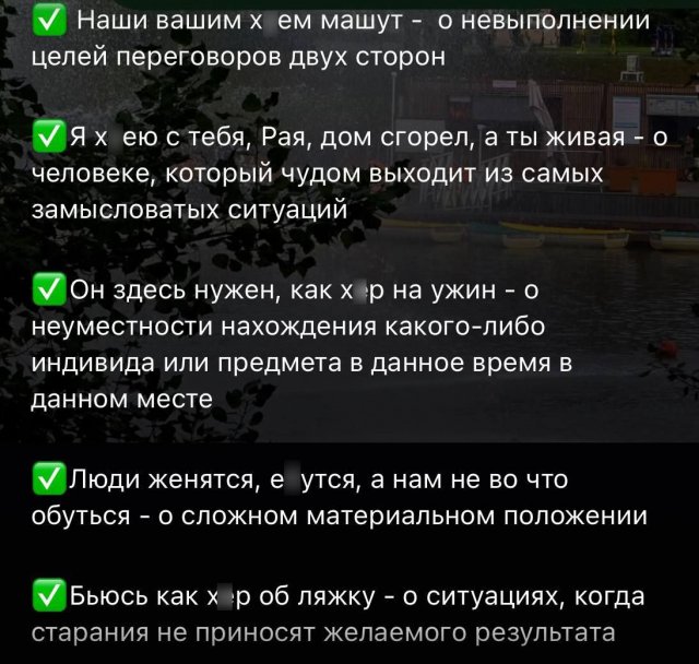 Матерные поговорки на все случаи жизни