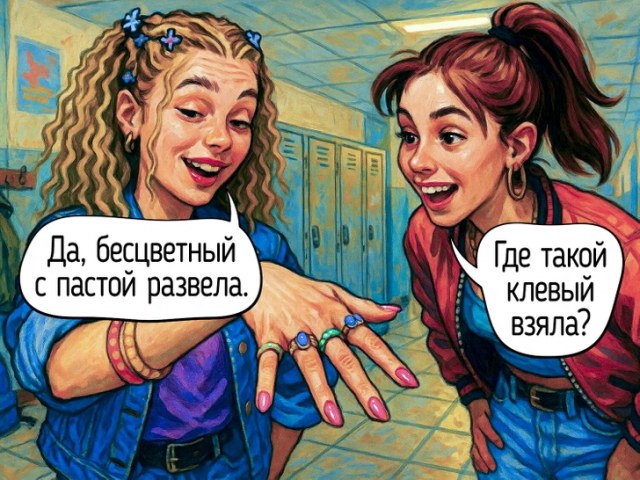 Секрет самого красивого лака хранился в стержне шариковой ручки