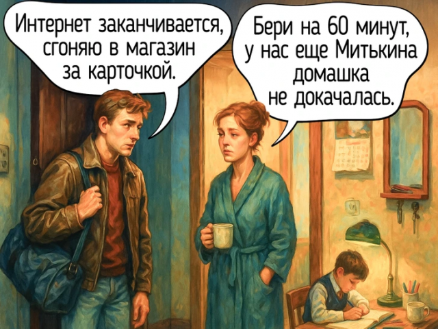 Интернет «по карточке» был лимитирован по минутам