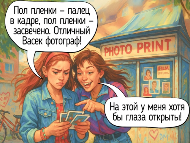 Чтобы наконец увидеть, что получилось на фото, приходилась сдавать пленку в печать