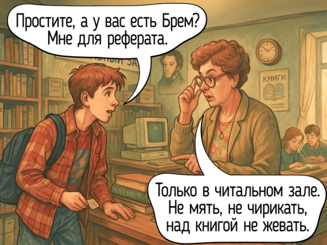 Нужные книги приходилось брать в библиотеке. И не все можно было уносить домой