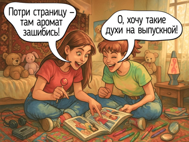 В журналах печатали пробники духов, и это казалось чем-то невероятным