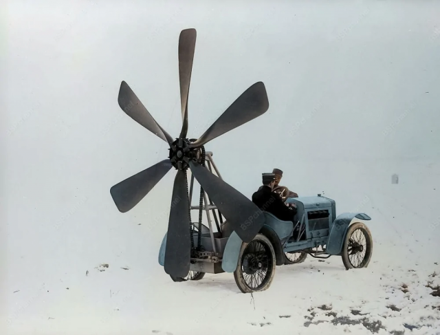 Автомобиль с пневмоприводом. Франция, 1913–1914 гг.