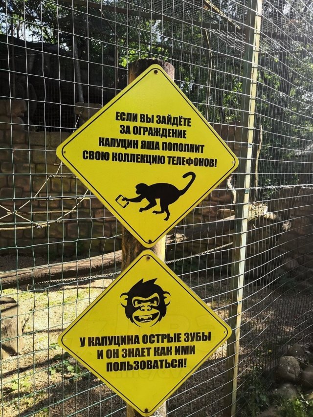 Смешные и доходчивые предупреждения в зоопарке