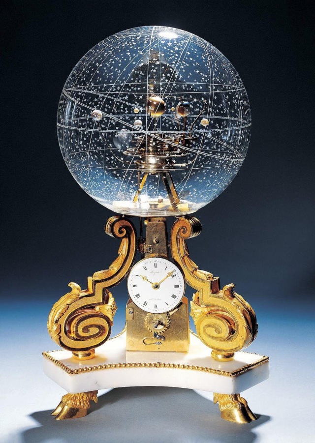 Настольные часы с Солнечной системой в сфере, 1770-е годы Настольные часы с Солнечной системой в сфере, 1770-е годы