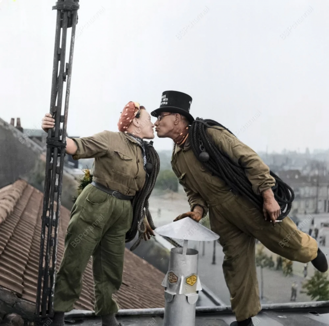 Встретились на работе. Семья трубочистов. Брюссель, 1955 год. Встретились на работе. Семья трубочистов. Брюссель, 1955 год.