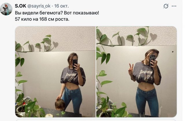 Спор дня в соцсетях: являются ли &quot;бегемотами&quot; женщины, которые весят больше 50 кг