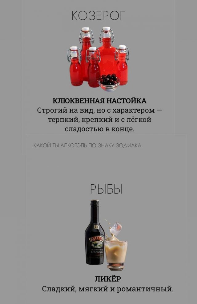 Какой вы алкоголь по знаку зодиака?