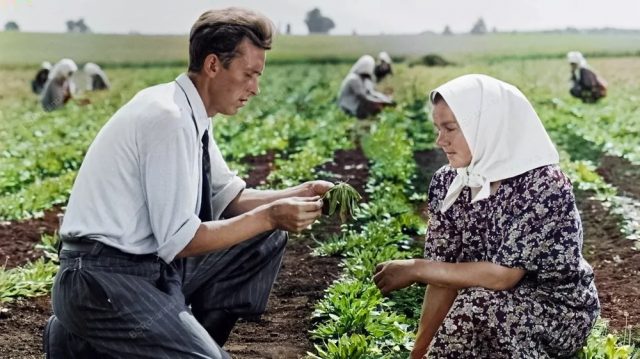 «Совет агронома». Колхоз «Боротьба», Белорусская ССР, Минская область, 1950 год. «Совет агронома». Колхоз «Боротьба», Белорусская ССР, Минская область, 1950 год.