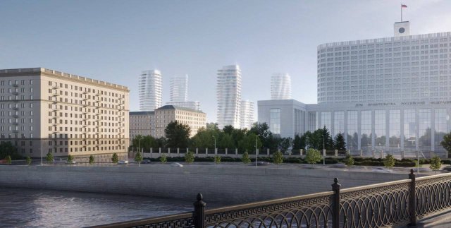 Проект жилых домов за Белым домом в Москве