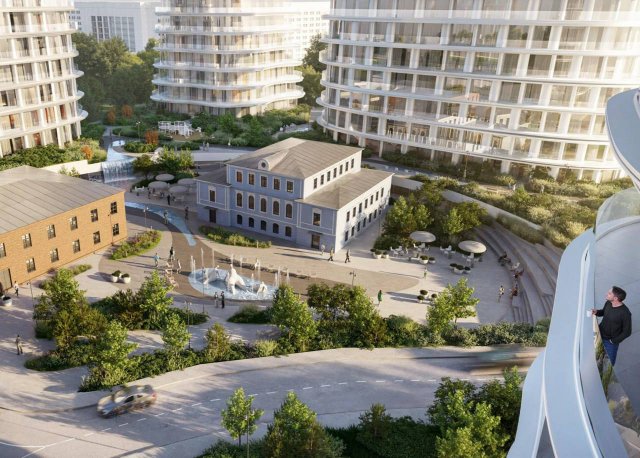 Проект жилых домов за Белым домом в Москве