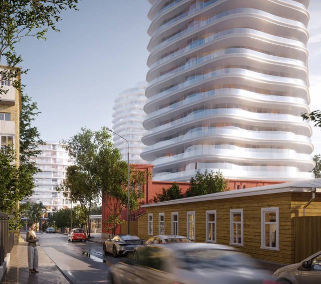 Проект жилых домов за Белым домом в Москве