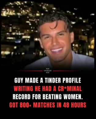 Необычный профиль парня в Тиндере.