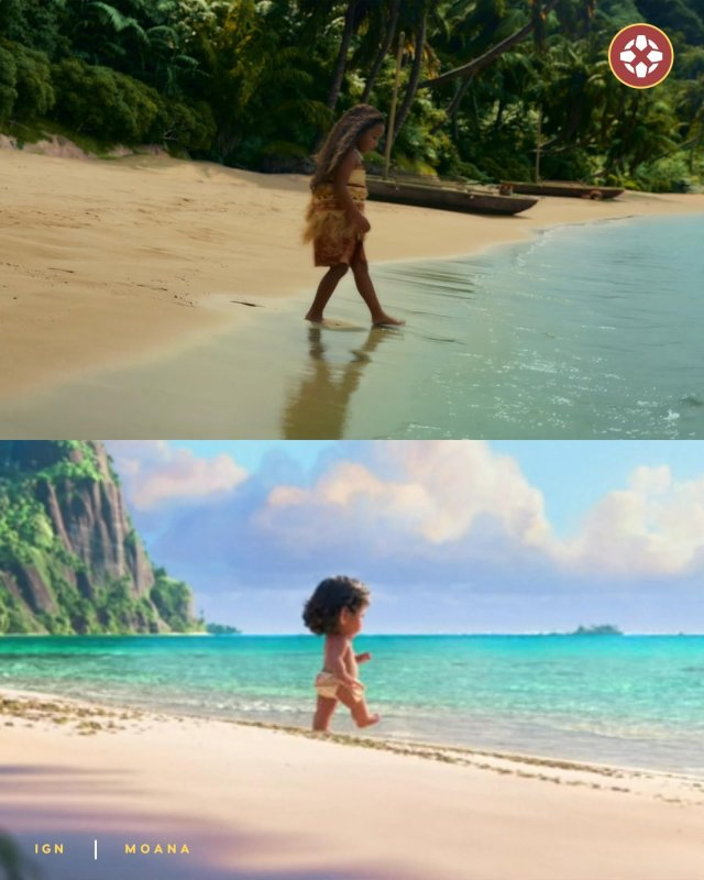 В сети сравнили киноадаптацию &quot;Моаны&quot; с оригинальным мультфильмом 2016 года