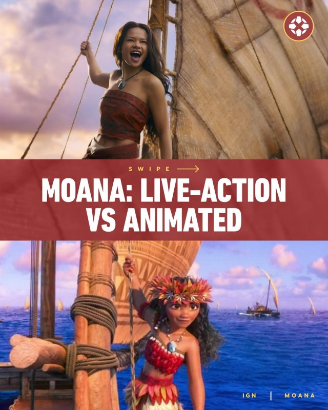 В сети сравнили киноадаптацию &quot;Моаны&quot; с оригинальным мультфильмом 2016 года